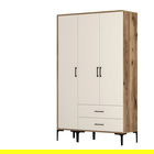 Dulap pentru haine, Hommy Craft, Kumsal ST, 120x47.5x201.4 cm, PAL, Maro/Crem
