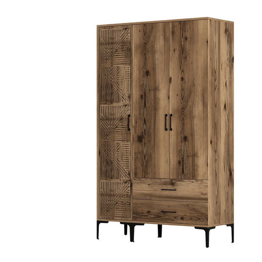 Dulap pentru haine, Hommy Craft, Kumsal PT, 120x47.5x201.4 cm, PAL, Maro