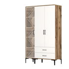 Dulap pentru haine, Hommy Craft, Kumsal PT, 120x47.5x201.4 cm, PAL, Nuc/Alb