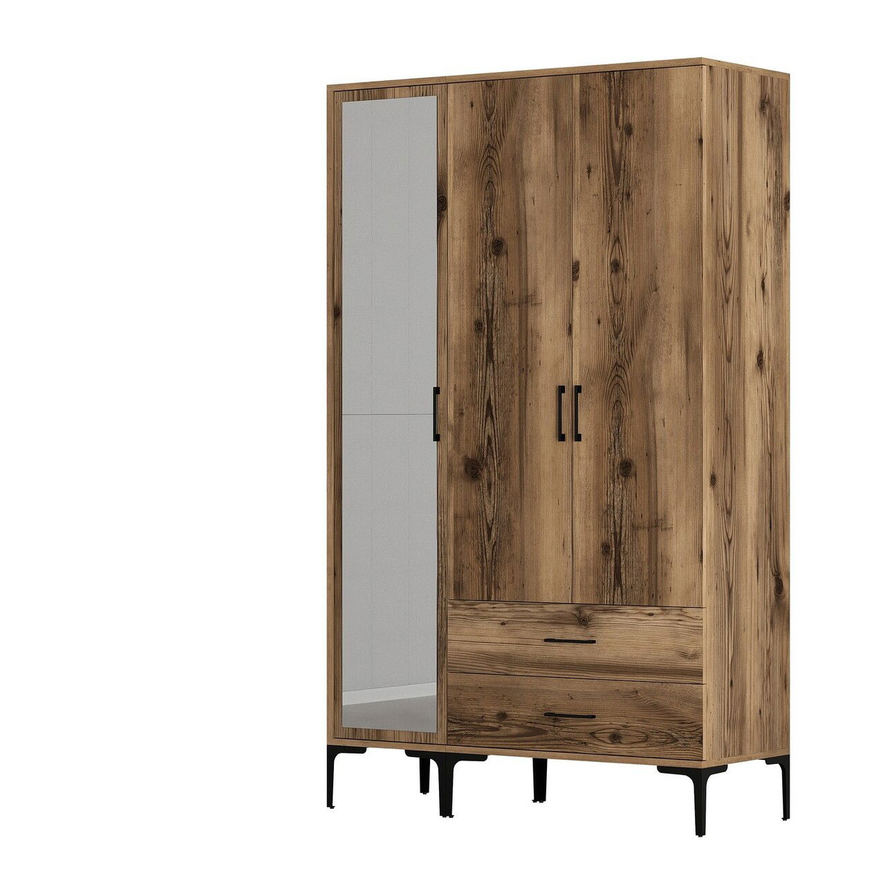 Dulap pentru haine, Hommy Craft, Kumsal RT, 120x47.5x201.4 cm, PAL, Maro