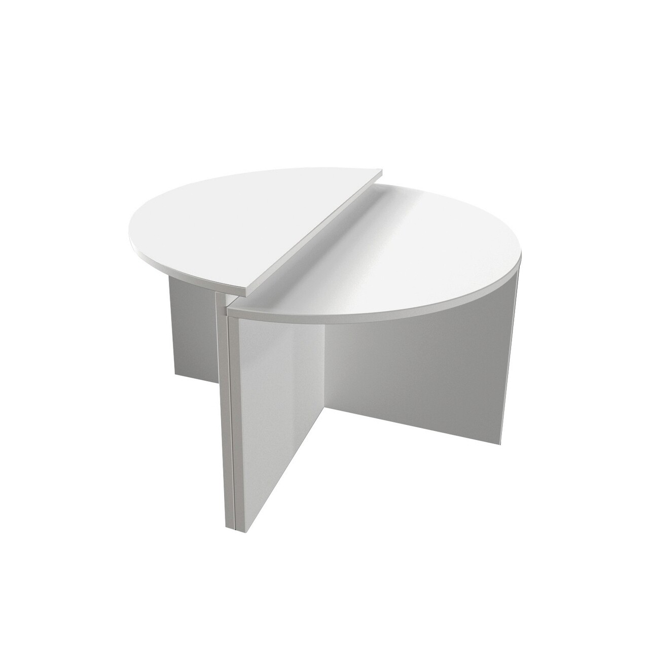 Masuta de cafea, Inarch, Dolunay, 70x51.8x38 cm, PAL, Alb