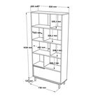 Corp biblioteca, Locelso, On4-Su, 83.9x175.6x29.5 cm, PAL, Nuc / Stejar
