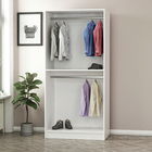 Dulap pentru haine, Minerva, Kale Mirror Walnut, 90x190x52 cm, PAL, Maro
