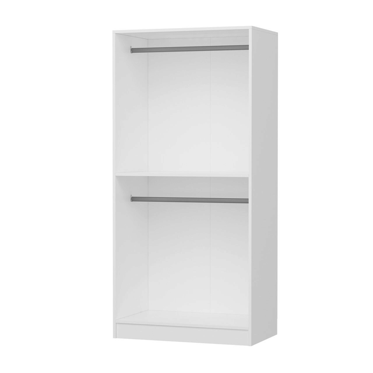 Dulap pentru haine, Minerva, Kale Chain Mirror White, 90x210x52 cm, PAL, Alb