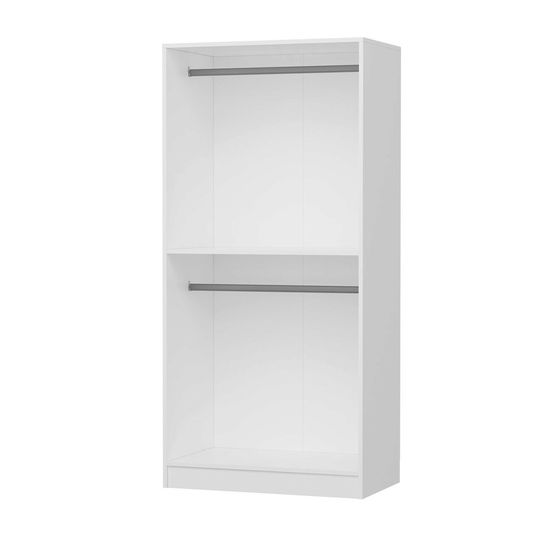 Dulap pentru haine, Minerva, Kale Chain Mirror White, 90x210x52 cm, PAL, Alb