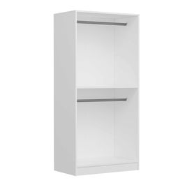Dulap pentru haine, Minerva, Kale Chain Mirror Antique White, 90x190x52 cm, PAL, Alb