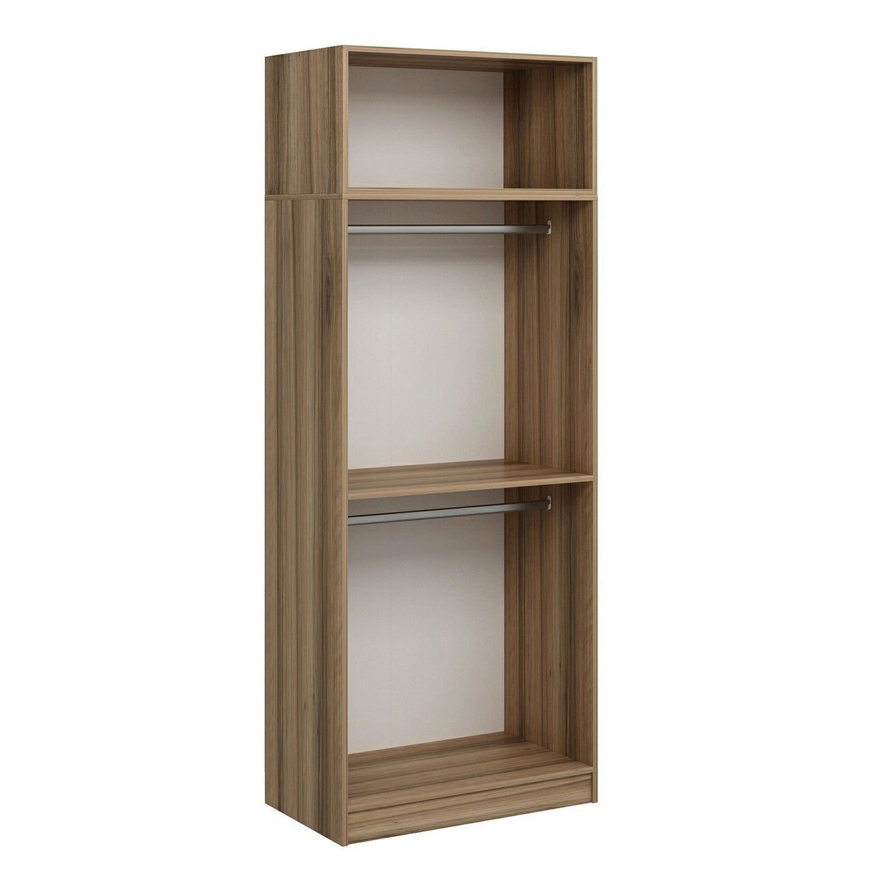 Dulap pentru haine, Minerva, Kale Oak, 90x255x52 cm, PAL, Stejar