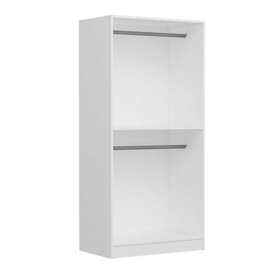 Dulap pentru haine, Minerva, Kale Chain Mirror Antique White, 90x210x52 cm, PAL, Alb