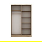 Dulap pentru haine, Minerva, Kale White Oak, 120x210x60 cm, PAL, Stejar alb