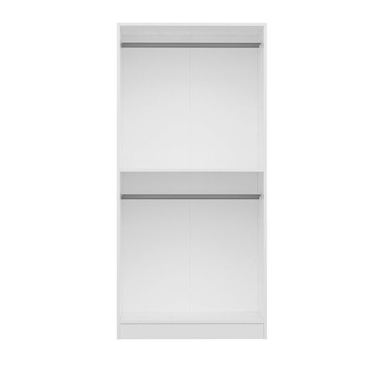 Dulap pentru haine, Minerva, Kale Plus Membrane White, 90x210x52 cm, PAL, Alb