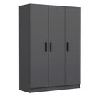 Dulap pentru haine, Minerva, Kale Anthracite, 135x190x52 cm, PAL, Antracit
