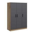 Dulap pentru haine, Minerva, Kale Anthracite, 135x190x52 cm, PAL, Antracit