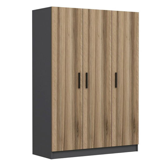 Dulap pentru haine, Minerva, Kale Oak, 135x210x52 cm, PAL, Stejar