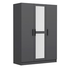 Dulap pentru haine, Minerva, Kale Anthracite, 135x190x52 cm, PAL, Antracit