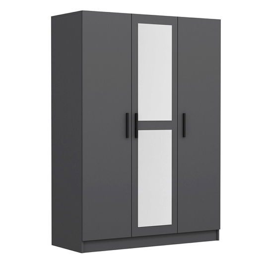 Dulap pentru haine, Minerva, Kale Anthracite, 135x190x52 cm, PAL, Antracit