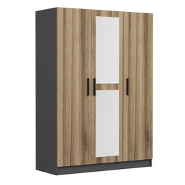 Dulap pentru haine, Minerva, Kale Oak, 135x190x52 cm, PAL, Stejar