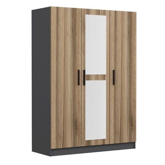 Dulap pentru haine, Minerva, Kale Oak, 135x190x52 cm, PAL, Stejar