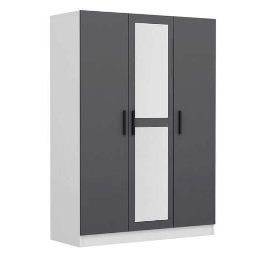 Dulap pentru haine, Minerva, Kale Anthracite, 135x210x52 cm, PAL, Antracit