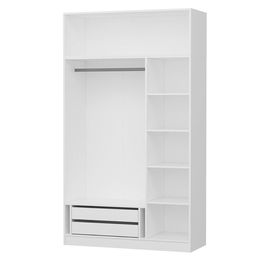 Dulap pentru haine, Minerva, Kale 255, 135x255x52 cm, PAL, Alb