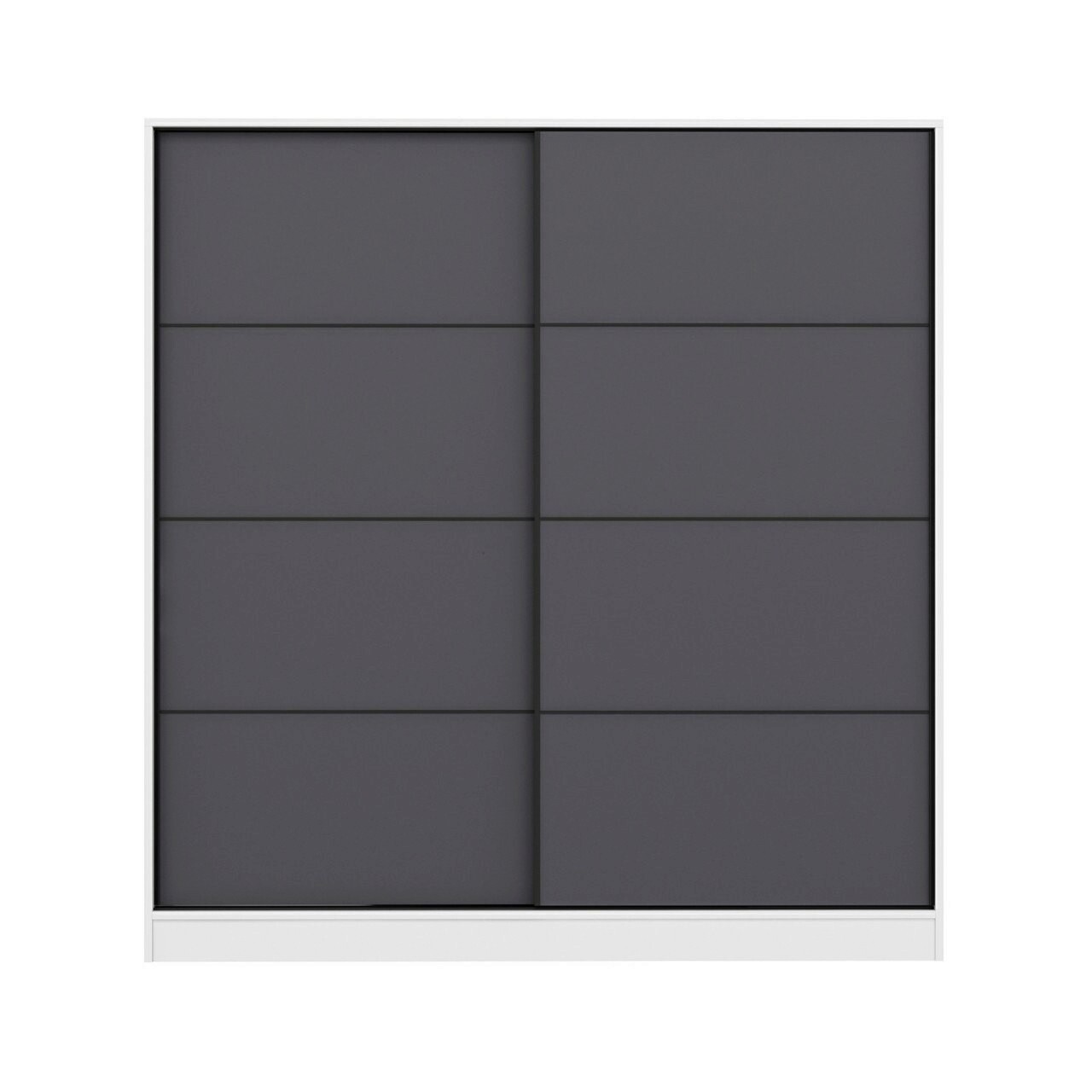 Dulap pentru haine, Minerva, Kale, 180x190x52 cm, PAL, Alb / Antracit