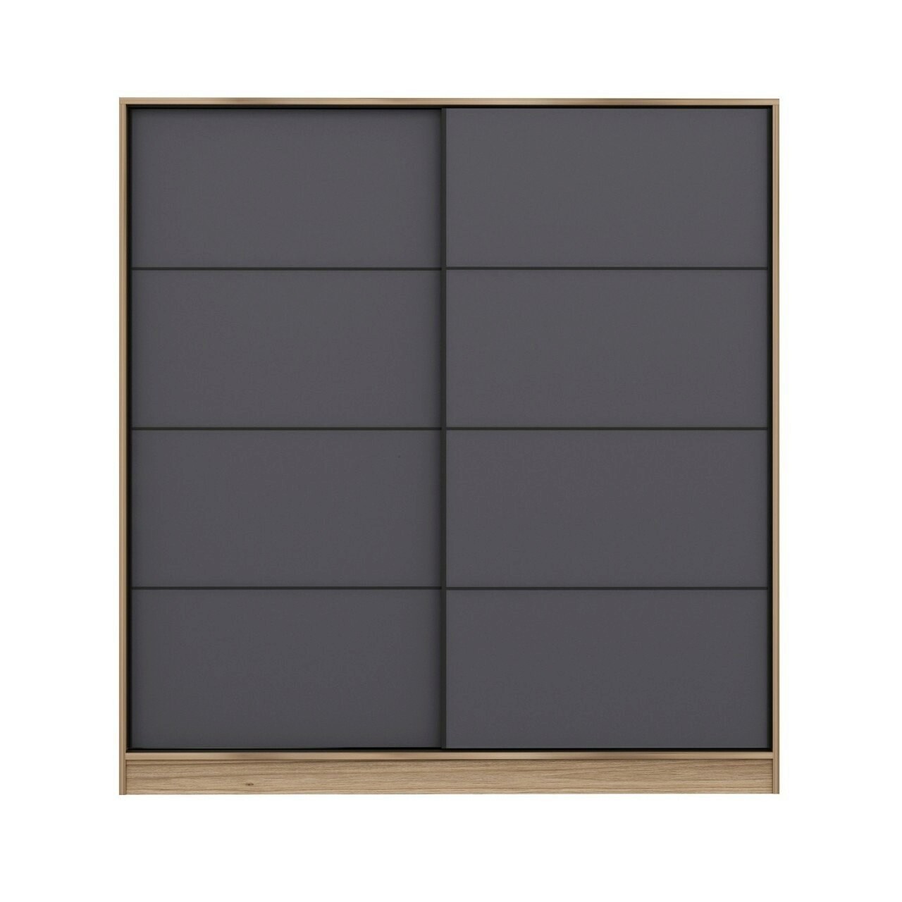 Dulap pentru haine, Minerva, Kale, 180x190x52 cm, PAL, Dore / Antracit