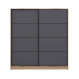 Dulap pentru haine, Minerva, Kale, 180x190x52 cm, PAL, Dore / Antracit