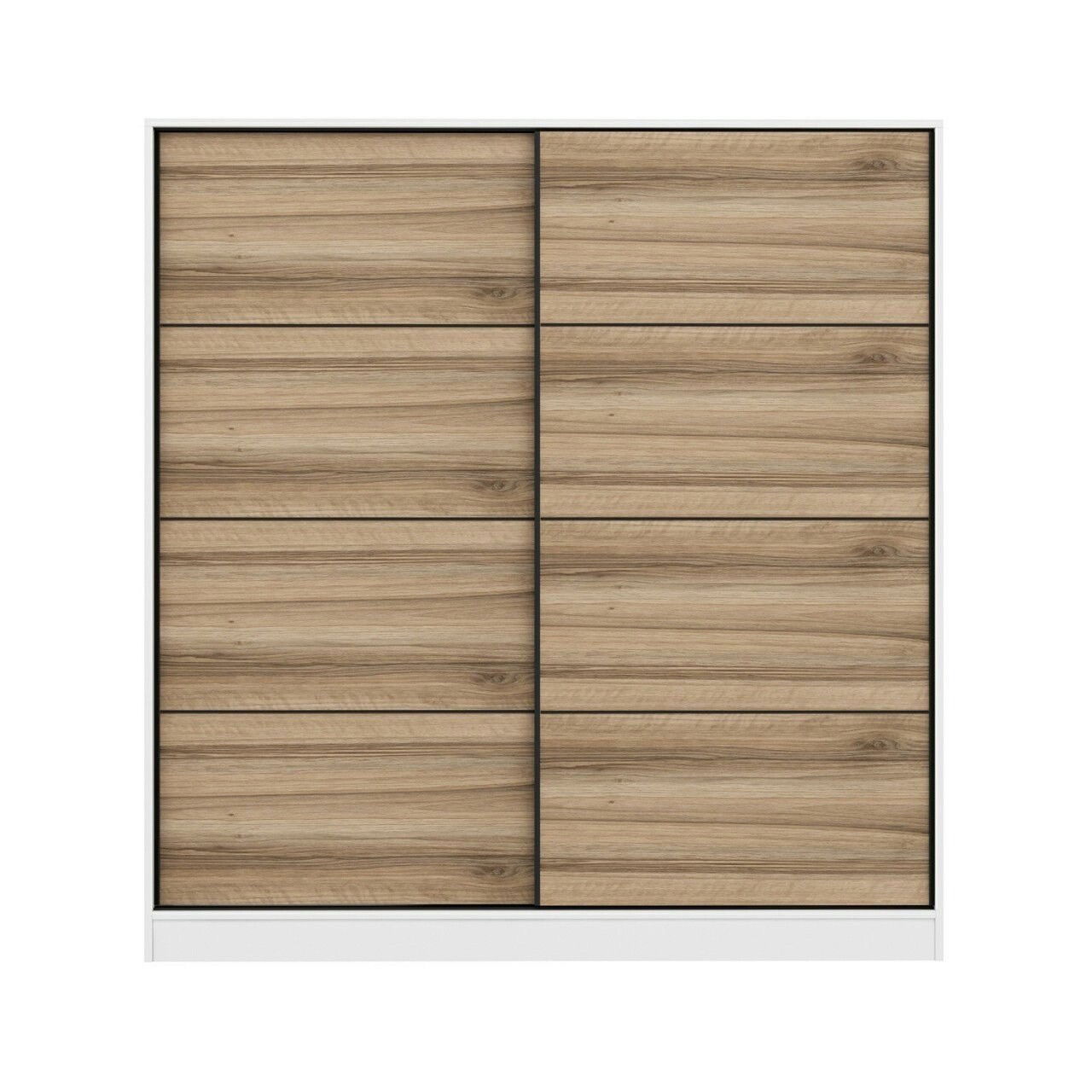 Dulap pentru haine, Minerva, Kale, 180x210x52 cm, PAL, Alb / Dore