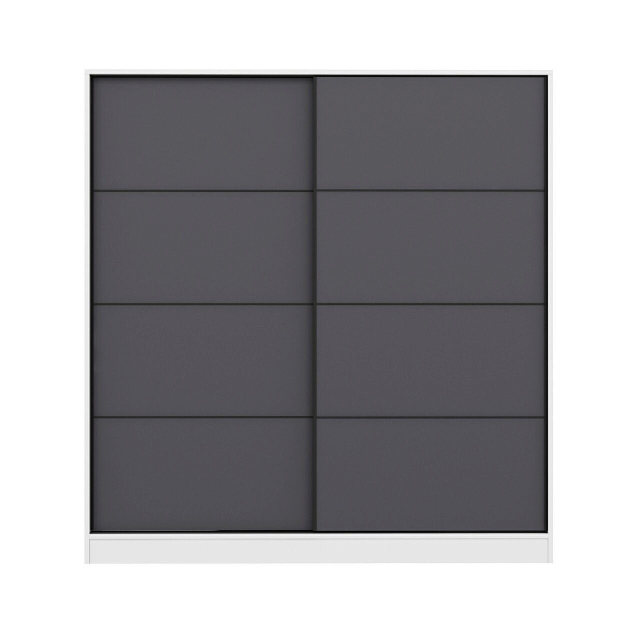 Dulap pentru haine, Minerva, Kale, 180x210x52 cm, PAL, Alb / Antracit