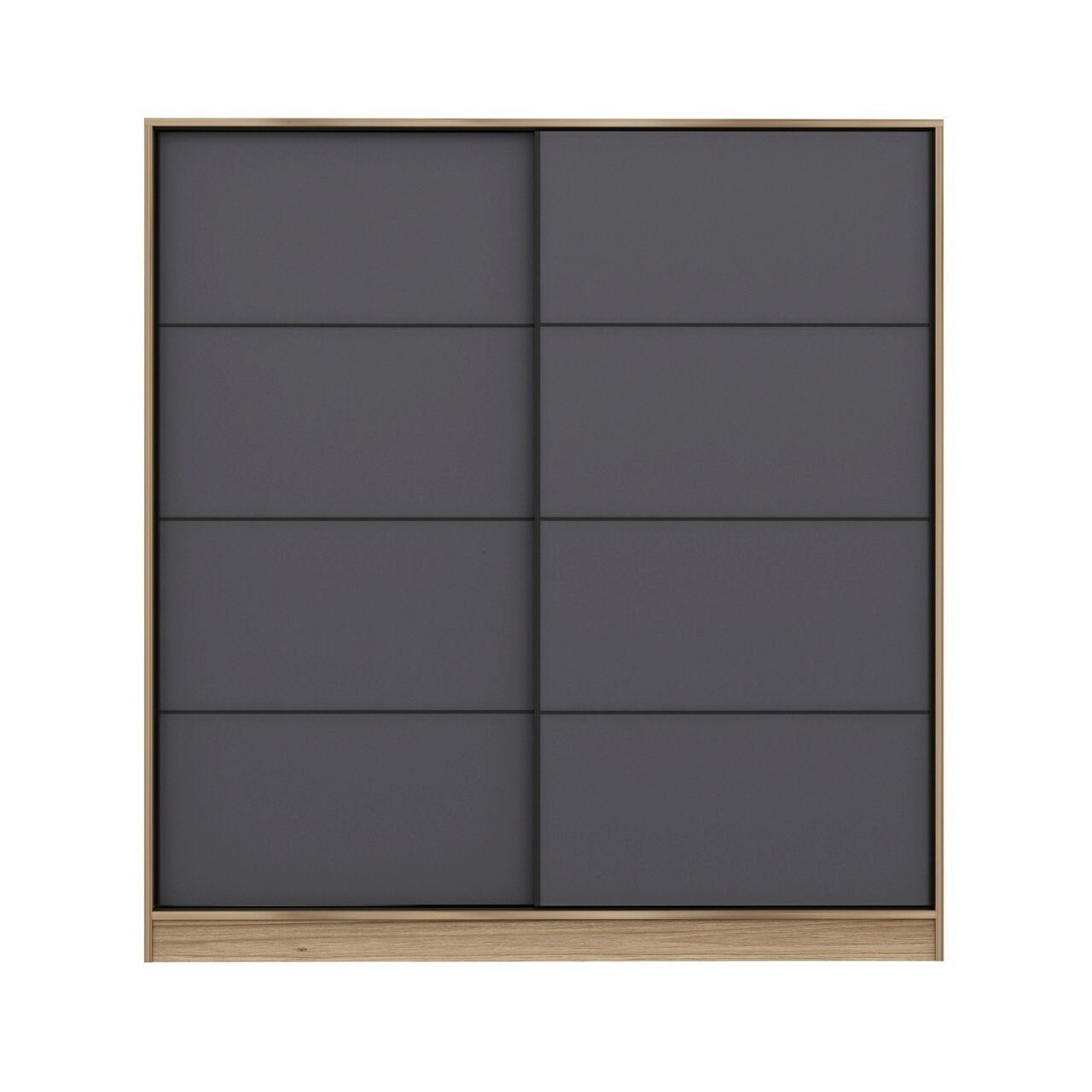Dulap pentru haine, Minerva, Kale, 180x210x52 cm, PAL, Dore / Antracit