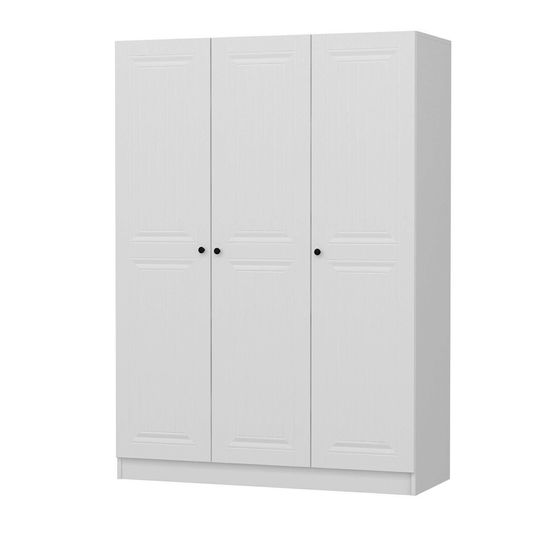 Dulap pentru haine, Minerva, Kale White, 135x190x52 cm, PAL, Alb