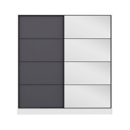 Dulap pentru haine, Minerva, Kale, 180x210x52 cm, PAL, Alb / Antracit