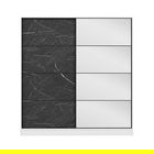 Dulap pentru haine, Minerva, Kale, 180x210x52 cm, PAL, Alb/Negru
