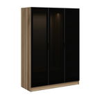 Dulap pentru haine, Minerva, Kale Dark Grey, 135x210x52 cm, PAL, Gri inchis