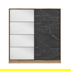 Dulap pentru haine, Minerva, Kale, 180x210x52 cm, PAL, Dore / Negru