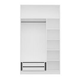 Dulap pentru haine, Minerva, Minar 3 Mebran Kapak 2 Çekmece 235, 135x235x52 cm, PAL, Alb
