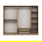 Dulap pentru haine, Minerva, Kale Plus, 225x210x52 cm, PAL, Fumuriu