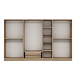 Dulap pentru haine, Minerva, Kale Plus, 315x210x52 cm, PAL, Stejar