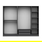 Dulap pentru haine, Minerva, Kale Plus, 225x210x52 cm, PAL, Antracit