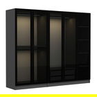 Dulap pentru haine, Minerva, Kale, 225x190x52 cm, PAL, Antracit / Negru