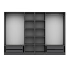 Dulap pentru haine, Minerva, Kale Plus, 225x210x52 cm, PAL, Fumuriu