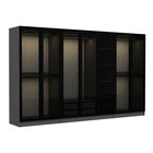 Dulap pentru haine, Minerva, Kale, 315x210x52 cm, PAL, Antracit / Negru
