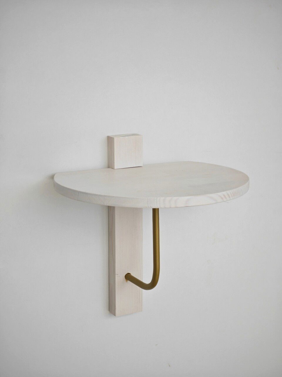 Raft de perete, Neostill, Reve, 35x35 cm, Lemn masiv, Aur/Alb