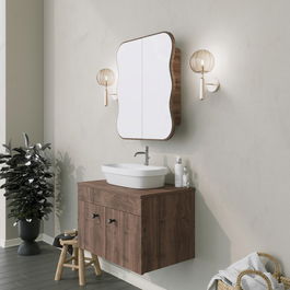 Dulap de baie, Neostill, Day Dream, 12x45x50 cm, 100% CARTON DURO, Maro