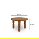 Masuta de cafea, Neostill, Ida 60, 60x40x60 cm, Lemn masiv, Castan