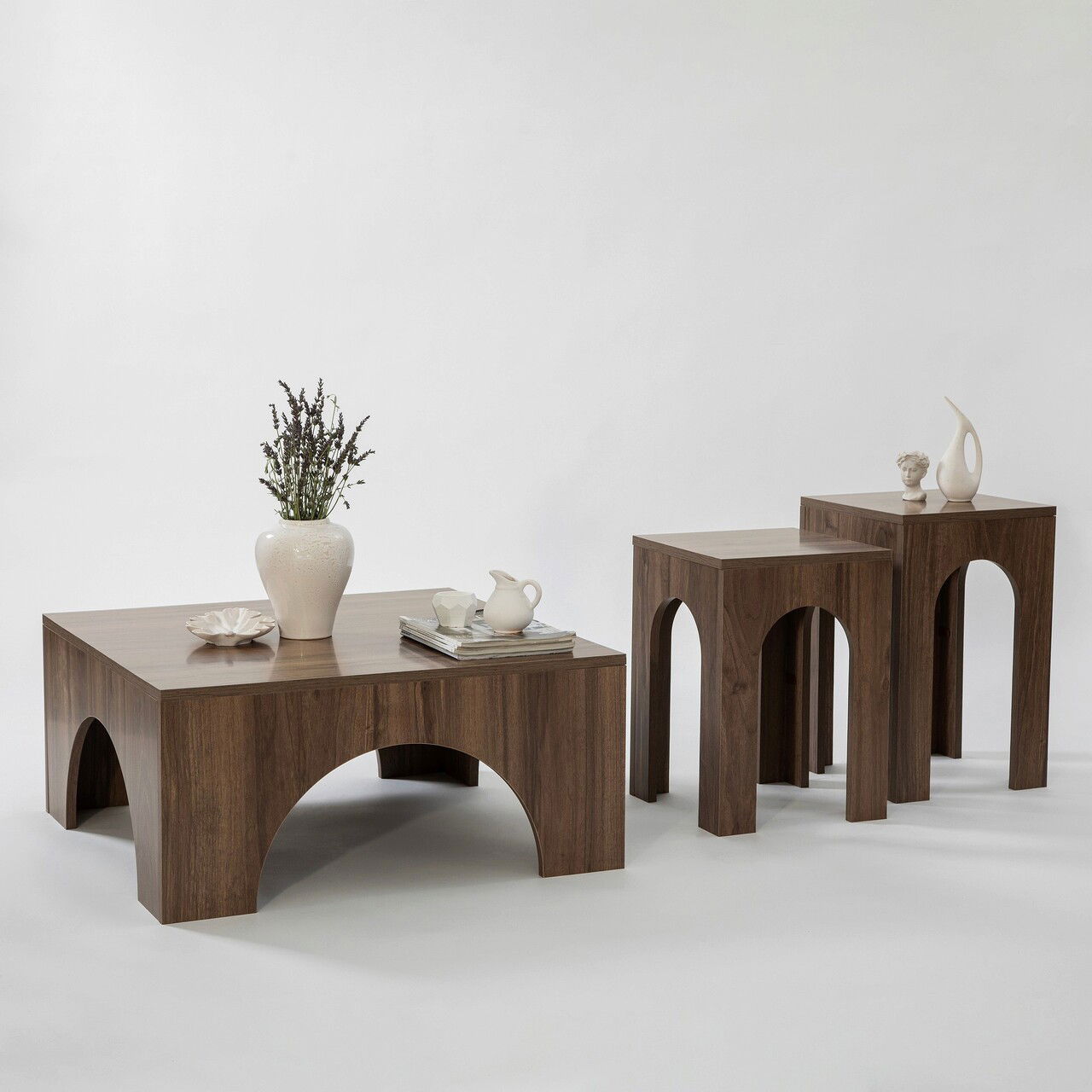 Masuta de cafea, Neostill, Collesium, 80x37x80 cm, PAL, Maro