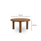 Masuta de cafea, Neostill, Ida 70, 70x40x70 cm, Lemn masiv, Castan