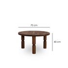 Masuta de cafea, Neostill, Ida 70, 70x40x70 cm, Lemn masiv, Maro