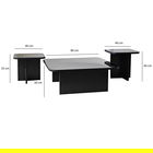 Set masuta de cafea, Neostill, Jazz, PAL, Negru / Fume