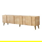 Comoda TV, Neostill, New Line, 180x50x35 cm, Cadru: PAL MELAMINAT 100%., Stejar