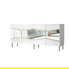 Consola, Neostill, Nice, 180x80x40 cm, PAL, Alb/Auriu